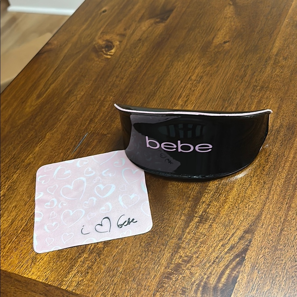 Bebe Black Sunglasses Case with cloth